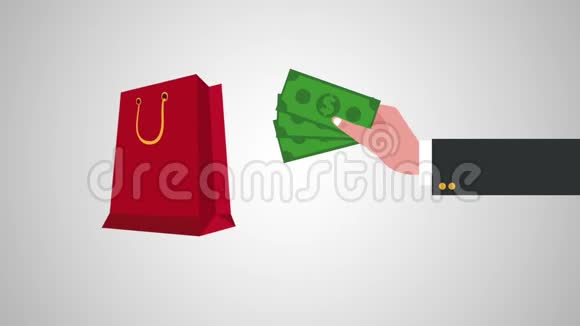 钱和购物高清动画视频的预览图