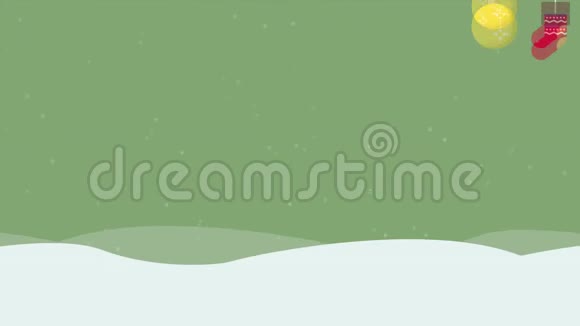 圣诞快乐雪景动画装饰视频的预览图