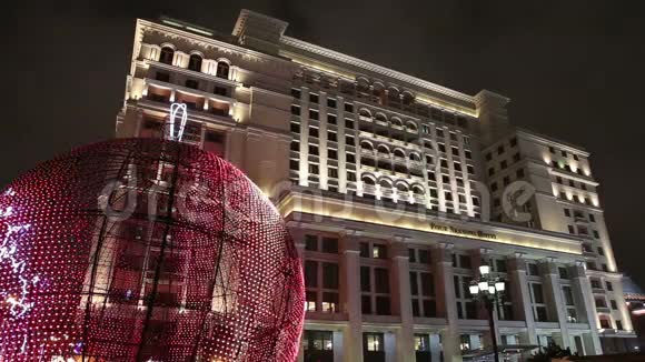 俄罗斯莫斯科新年假日照明视频的预览图
