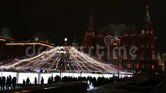 俄罗斯莫斯科的圣诞节和新年假期视频的预览图
