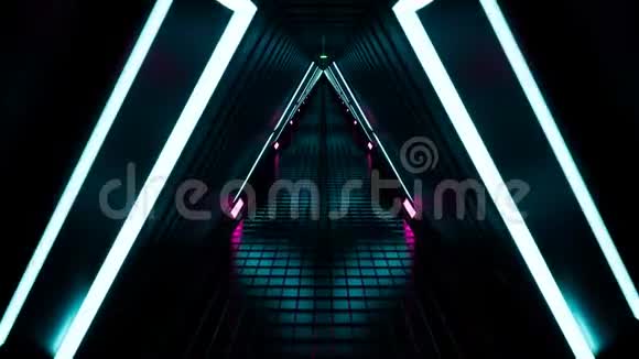 霓虹隧道荧光紫外视频的预览图