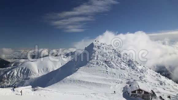 雪山斯洛伐克滑雪冬季视频的预览图