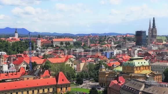 城市中心全景萨格勒布视频的预览图