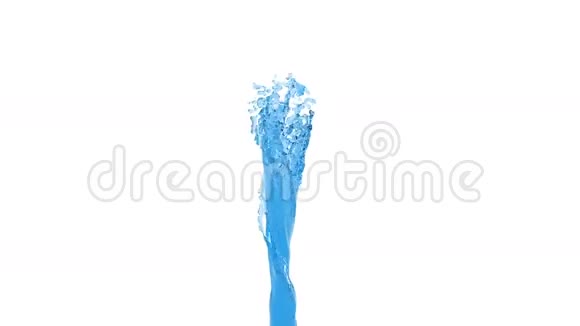五颜六色的液体流油漆飞溅液体流入照相机蓝色蓝色视频的预览图