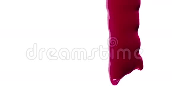 紫色油漆填充屏幕缓慢运动隔离在白色与阿尔法峡谷视频的预览图