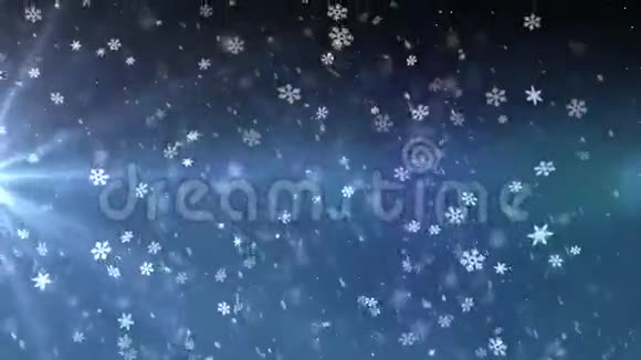 雪下光动画新质量通用动态彩色欢乐节日音乐视频的预览图