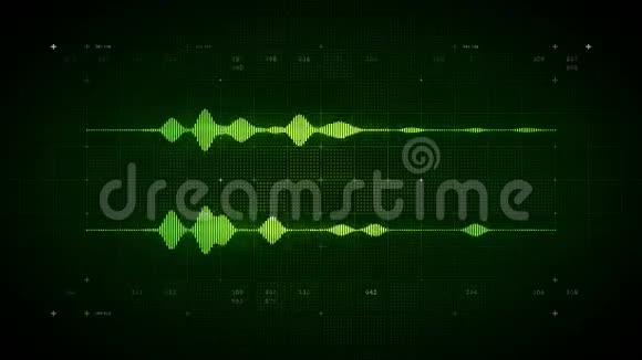 音频波形立体绿色视频的预览图