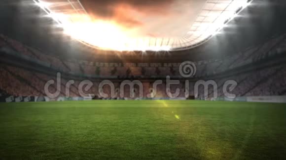数字生成的足球场视频视频的预览图