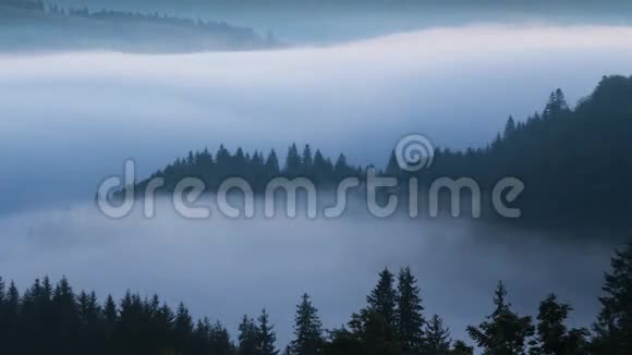 雾山景观大自然1920x1080雾云视频的预览图