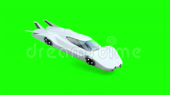 未来派飞车未来的运输4k绿色屏幕镜头视频的预览图