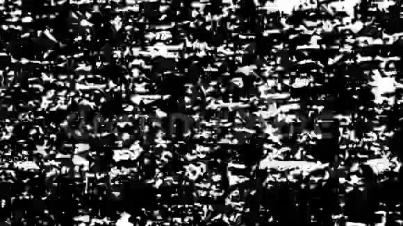 黑色背景下的白噪声运动视频的预览图