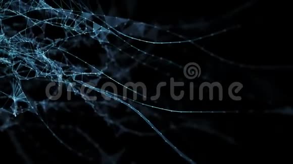 抽象运动数字屈膝多边形数据网络阿尔法Matte视频的预览图