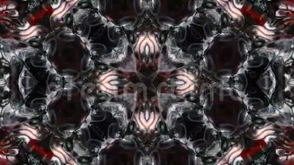 抽象爆炸扩展平滑概念对称图案观赏装饰万花筒运动几何视频的预览图