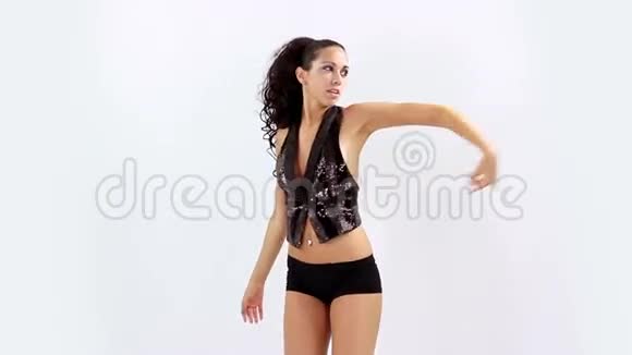 造型酷的女迪斯科舞者视频的预览图