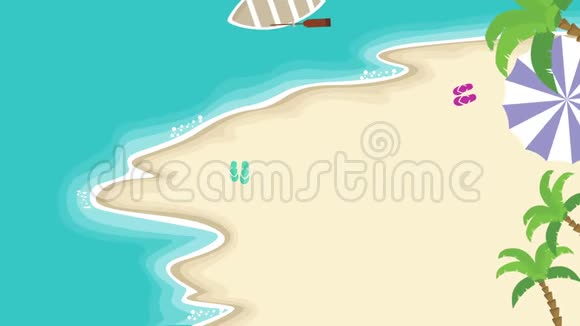沙滩动画夏季销售背景视频的预览图