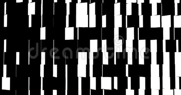 抽象多三角形和方形笔划条纹黑白过渡背景油漆动画阿尔法视频的预览图