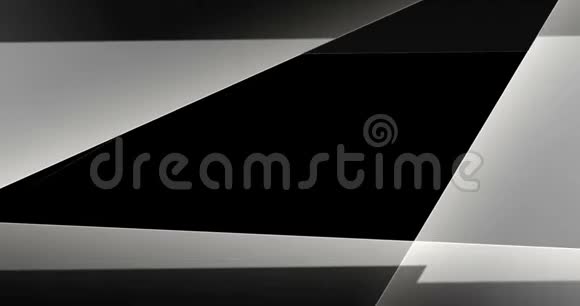 抽象多三角形和方形笔划条纹黑白过渡背景油漆动画阿尔法视频的预览图