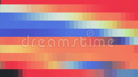 抽象像素块移动无缝环彩虹彩色动画新质量通用动态视频的预览图