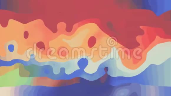数码湍流抽象彩虹彩色颜料混合无缝循环抽象动画新品质视频的预览图