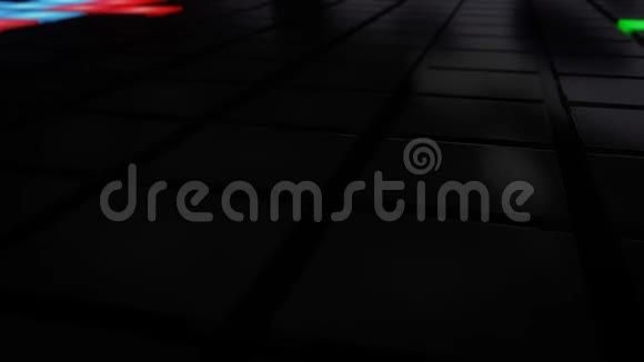 五颜六色的迪斯科夜总会舞池墙发光网格背景vj循环视频的预览图