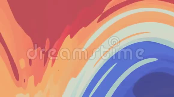 数码湍流抽象彩虹彩色颜料混合无缝循环抽象动画新品质视频的预览图
