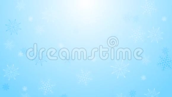 飘落的雪花圣诞视频动画视频的预览图
