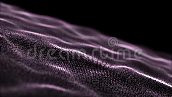 紫色粒子天然漂浮有机粒子在美丽的放松背景上带有波克的闪烁粒子视频的预览图