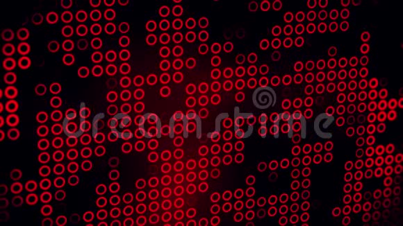红色抽象圆圈vj环运动背景背景视频的预览图