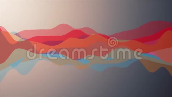 柔和的挥动抽象的彩色绘画柔和的流动的动画新的质量动态的艺术多彩的酷的视频的预览图