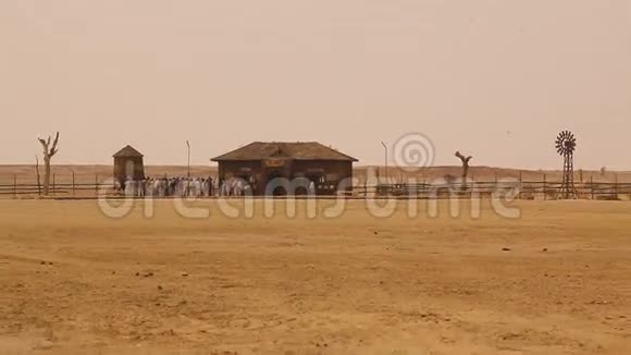 印度拉贾斯坦邦沙漠火车站视频的预览图
