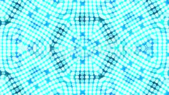 分形蓝色万花筒背景背景运动与分形设计迪斯科光谱灯音乐会现场灯泡视频的预览图