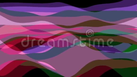 柔和的挥动抽象的彩色绘画柔和的流动的动画新的质量动态的艺术多彩的酷的视频的预览图