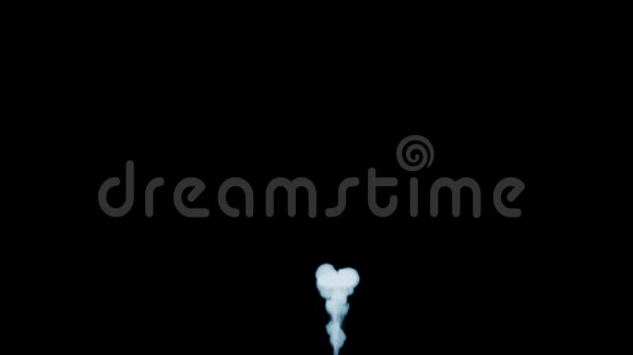 烟雾在慢速运动中的三维渲染隔离在黑色背景上背光准备合成视觉效果视频的预览图