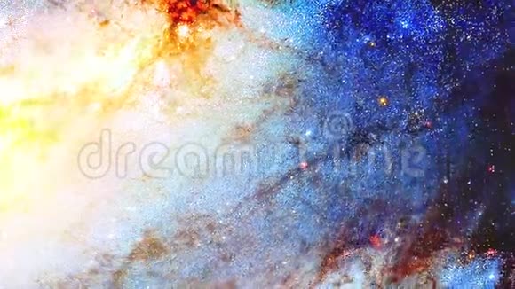 宇宙空间和恒星彩色宇宙抽象背景和图形效果视频的预览图