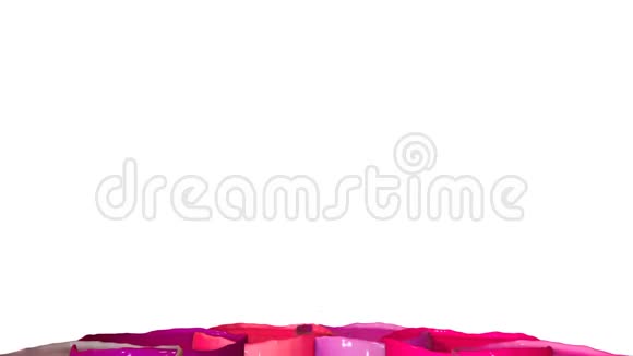 五颜六色的背景与液体模拟在演奏音乐的扬声器上溅出的颜料3D溅出视频的预览图