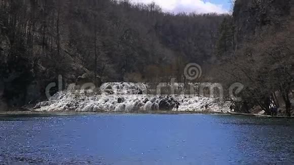 克罗地亚Plitvice湖国家公园瀑布视频的预览图