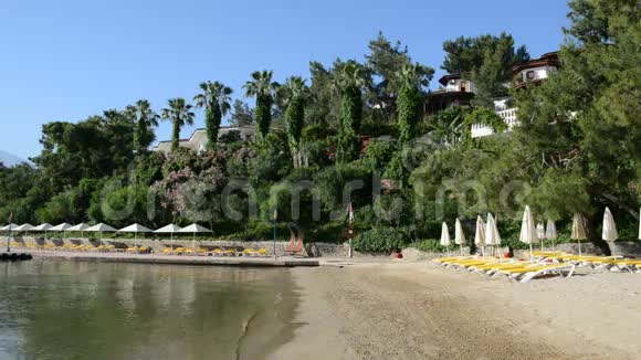地中海土耳其度假胜地海滩视频的预览图