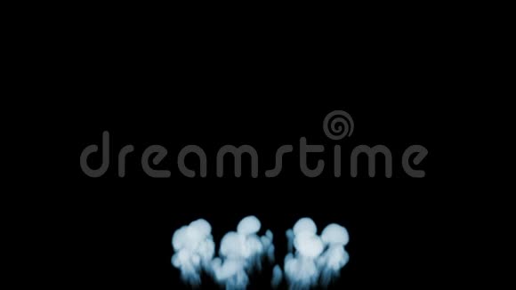 烟雾流的3D渲染在黑色背景上隔离背光准备合成视觉视频的预览图