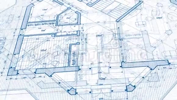 建筑设计蓝图计划视频的预览图