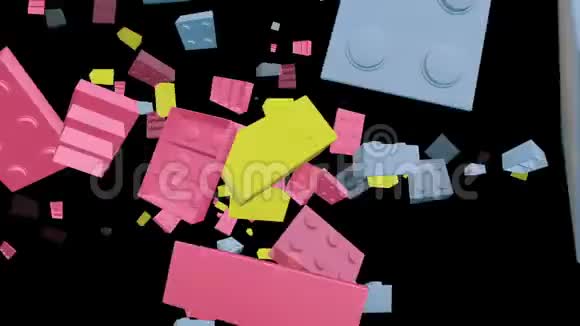 三种颜色的黑色玩具砖视频的预览图