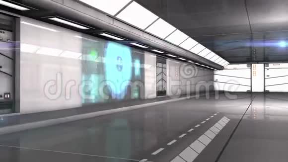 未来主义的走廊视频的预览图