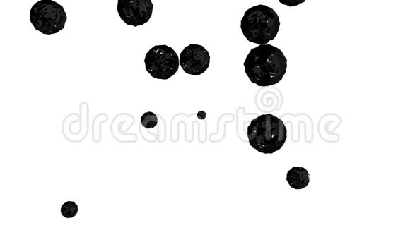 黑色墨滴落在白色表面三维渲染液体与非常高的细节和阿尔法掩模合成口头视频的预览图