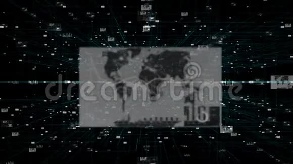 信息技术抽象未来主义背景数字数据代码视频的预览图