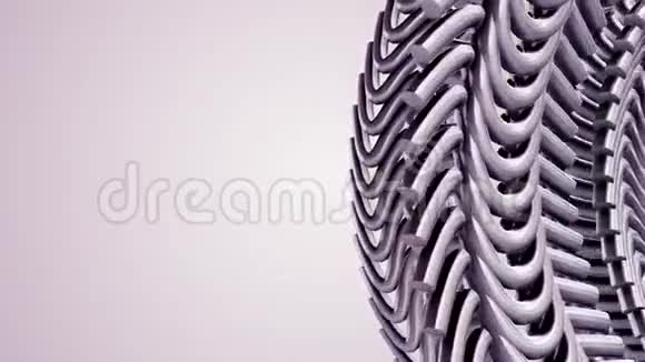 移动旋转金银金属齿轮链元素无缝环动画三维运动图形背景新视频的预览图
