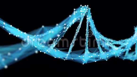 运动背景数字蓼DNA分子4k环Matte视频的预览图