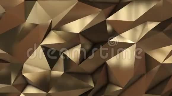 金抽象低聚三角场视频的预览图
