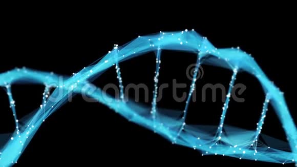 运动背景数字蓼DNA分子4k环Matte视频的预览图