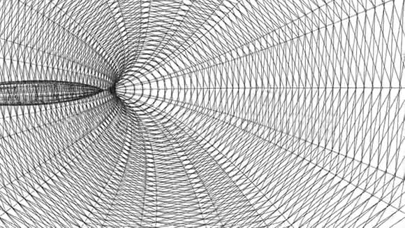 网格网隧道抽象绘图多边形软移动无缝环运动图形动画背景新质量视频的预览图