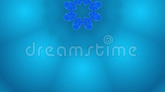 蓝墨万花筒是为墨水效果或背景使用卢马哑光作为阿尔法通道墨水在缓慢移动中扩散视频的预览图