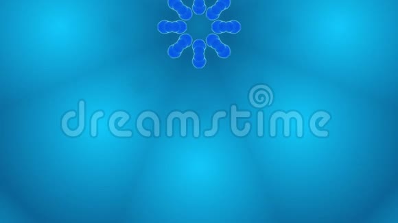 蓝墨万花筒是为墨水效果或背景使用卢马哑光作为阿尔法通道墨水在缓慢移动中扩散视频的预览图